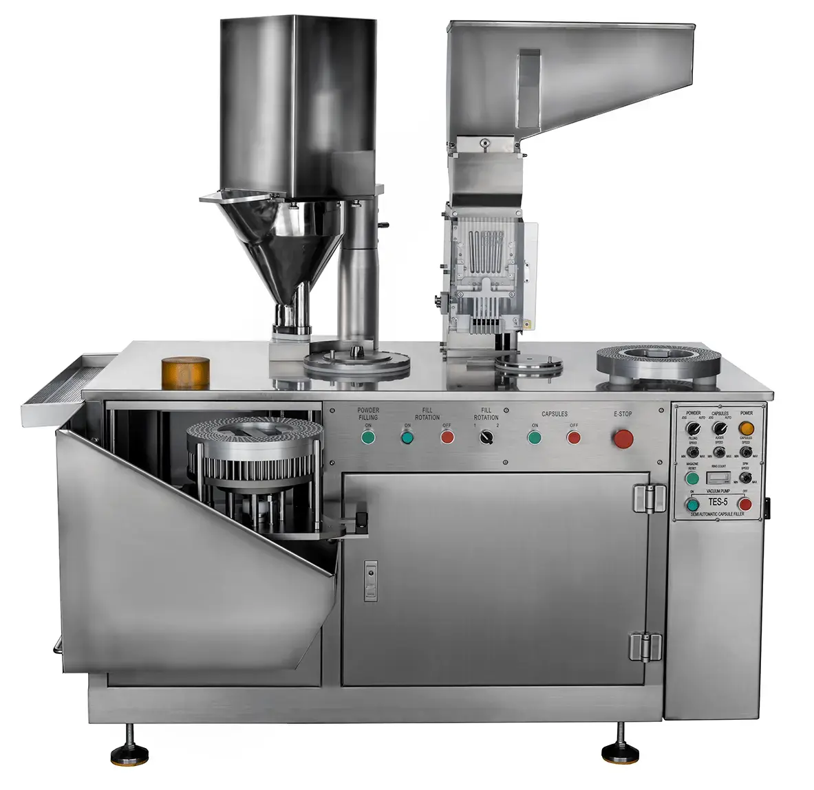 Best capsule filling machine with stainless steel automatic system for accurate powder capsule filling in pharmaceutical and supplement production