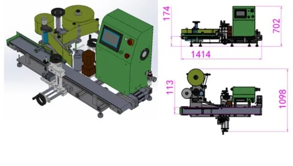 3D design layout of automatic packaging and filling system