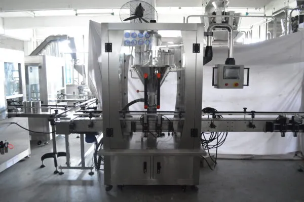 Fully automatic filling and packaging machine setup