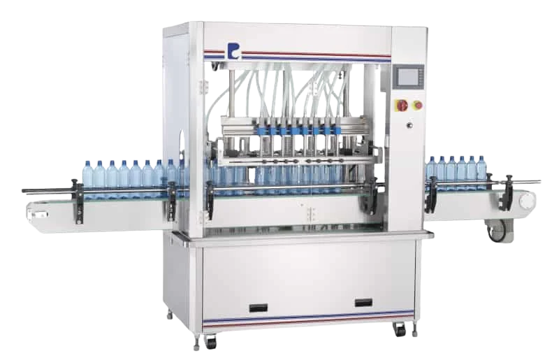 display of bottle filling machine