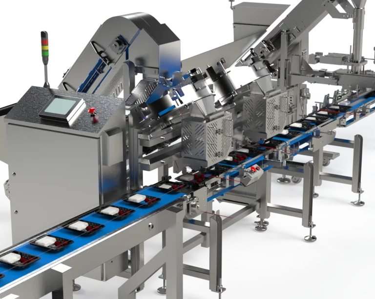 Automatic packaging machine with conveyor production line