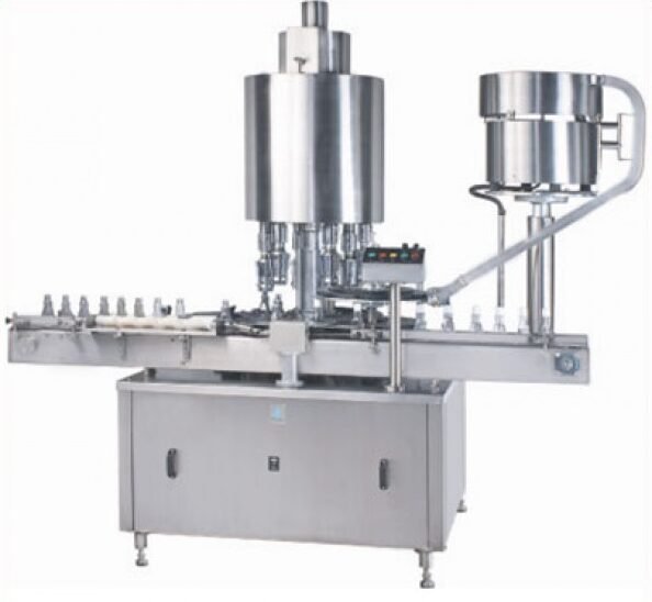 Automatic multi-head capping machine for high-speed bottle cap sealing