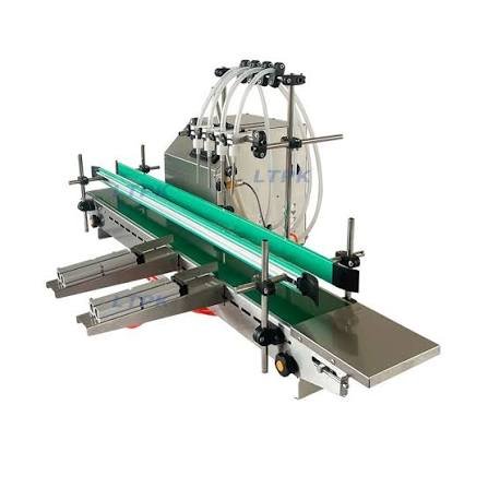 Multi-head liquid filling machine with conveyor for automatic bottle filling production
