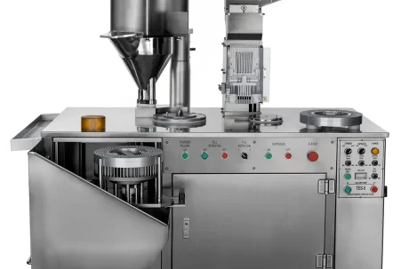 Best capsule filling machine with stainless steel automatic system for accurate powder capsule filling in pharmaceutical and supplement production