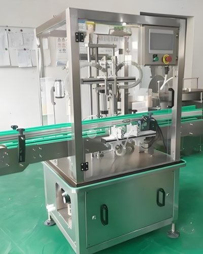 Beverage filling machine operating on production floor