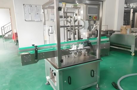 Beverage filling machine operating on production floor