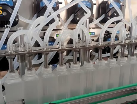 Stainless steel bottle filling and capping machine