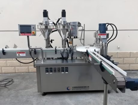 Multi-nozzle powder filling machine for uniform dosing