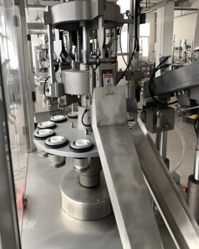 Automated cosmetic tube filling machine processing