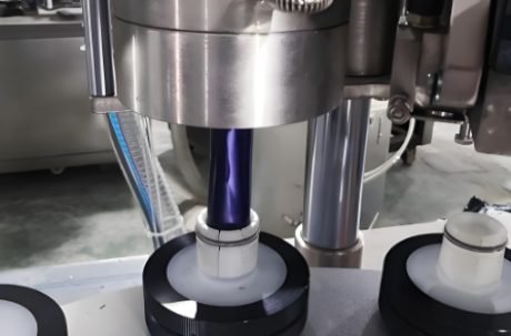 Automated system completing the filling, capping, and labeling process.