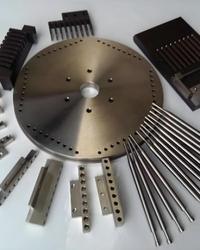 Various capsule molds and parts used for pharmaceutical production machines