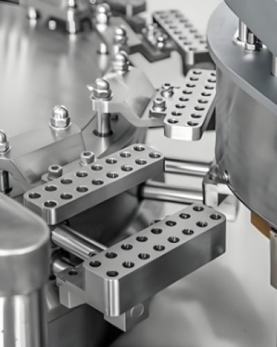 Automated capsule sorting and filling system for efficient pharmaceutical production.