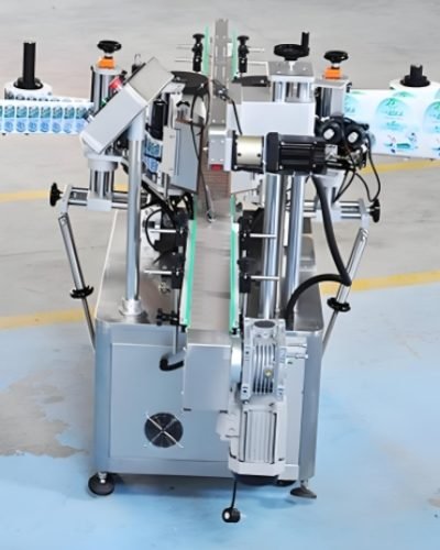 Automated labeling machine for efficient label application on containers.
